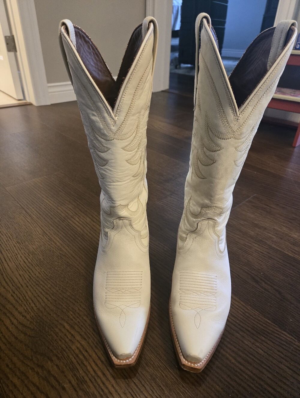 Tecovas White Leather Cowboy Boot - 13.5 Inch